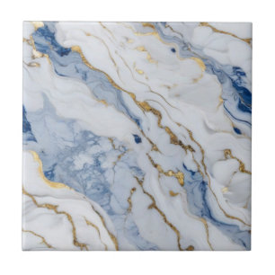 Padrão elegante de granito branco de ouro azul