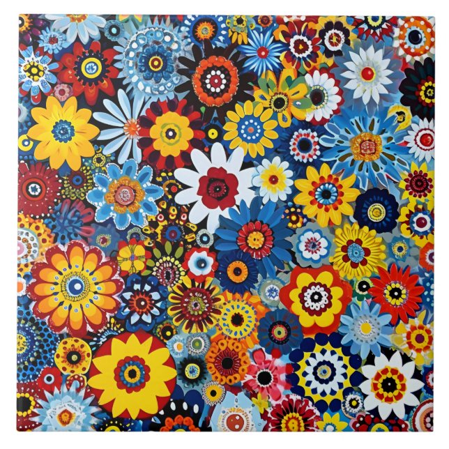 Padrão Elegante de Vibrant Millefiori (Frente)