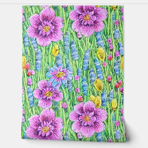 Padrão elegante desenhado à mão de lindas flores