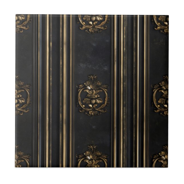 Padrão Elegante Dourado Antigo (Frente)