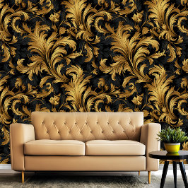 Padrão elegante preto e Dourado