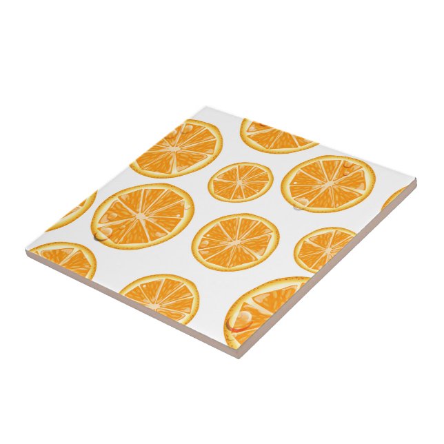 Padrão em estilo retrô de fatias de laranja. (Lateral)