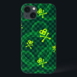Padrão Emo Verde Com Círculos<br><div class="desc">Um padrão sem descontinuidades no estilo urbano com crânios cortantes. Os azulejos podem ser combinados sem problemas. Os gráficos são agrupados em várias camadas para facilitar a edição. O arquivo pode ser dimensionado para qualquer tamanho. © e ® Bigstock® - Todos os direitos reservados.</div>