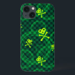 Padrão Emo Verde Com Círculos<br><div class="desc">Um padrão sem descontinuidades no estilo urbano com crânios cortantes. Os azulejos podem ser combinados sem problemas. Os gráficos são agrupados em várias camadas para facilitar a edição. O arquivo pode ser dimensionado para qualquer tamanho. © e ® Bigstock® - Todos os direitos reservados.</div>