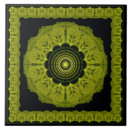 Padrão emoldurado fractal laranja brilhante