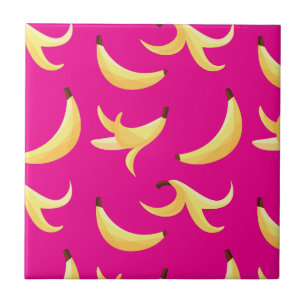 Padrão Engraçado de Banana Amarela Retro para Fest