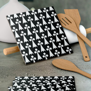 Padrão Ermine, Padrão Medieval, Branco em Preto