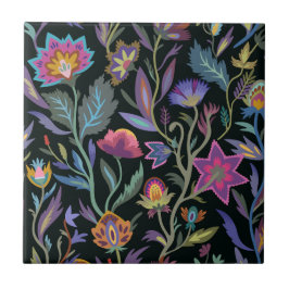 Padrão escuro incrível l Floral para o banheiro l