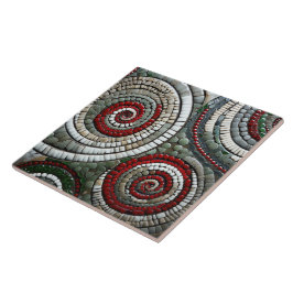 Padrão Espiral de Natal Vermelho abstrato