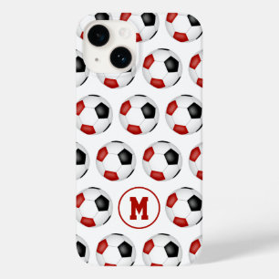 padrão esportivo das bolas de futebol preto vermel