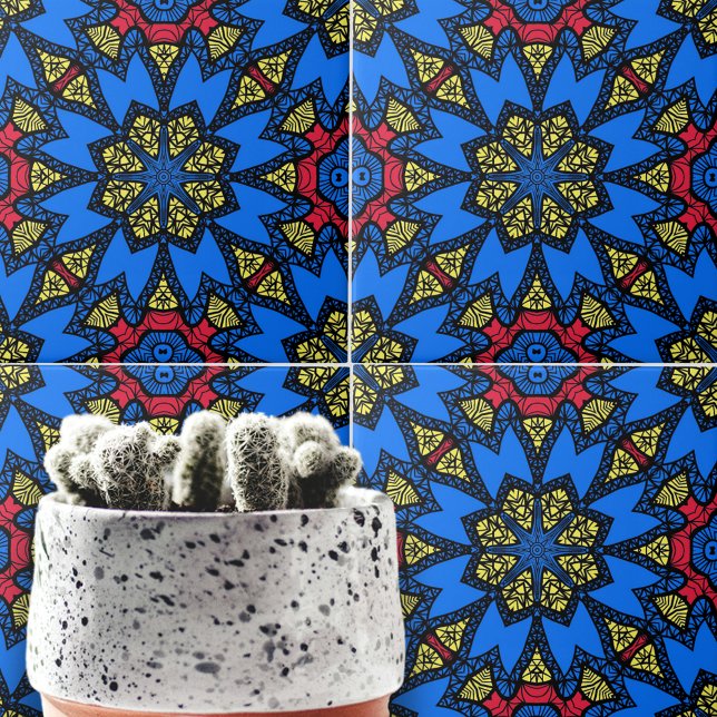 Padrão Etnico Africano Amarelo Azul (Criador carregado)