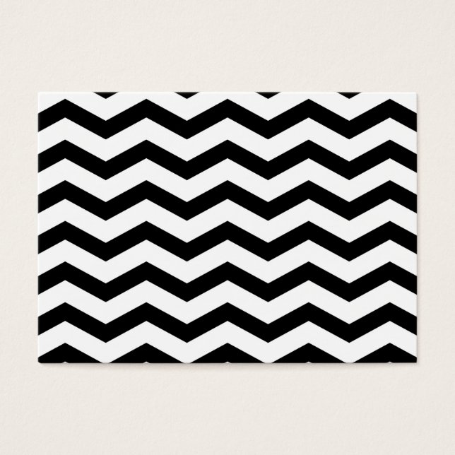 Padrão Faux Black White Foil Chevron Zig Zag (Frente)