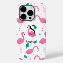 Padrão Flamingo Monograma e Nome Personalizado