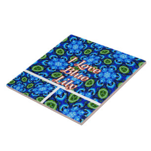 Padrão Floral abstrato Azul