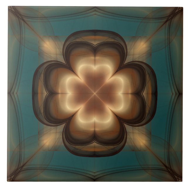 Padrão floral abstrato brilhante (Frente)