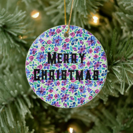 Padrão Floral abstrato - Ornamento Cerâmico