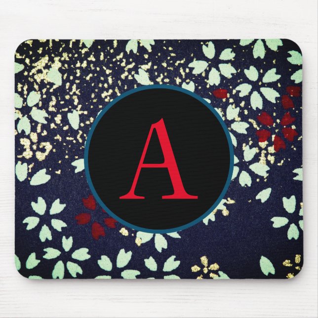 PADRÃO FLORAL abstrato PERSONALIZADO Mousepad INIC (Frente)
