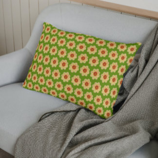 Padrão Floral Amarelo Dahlia em Verde