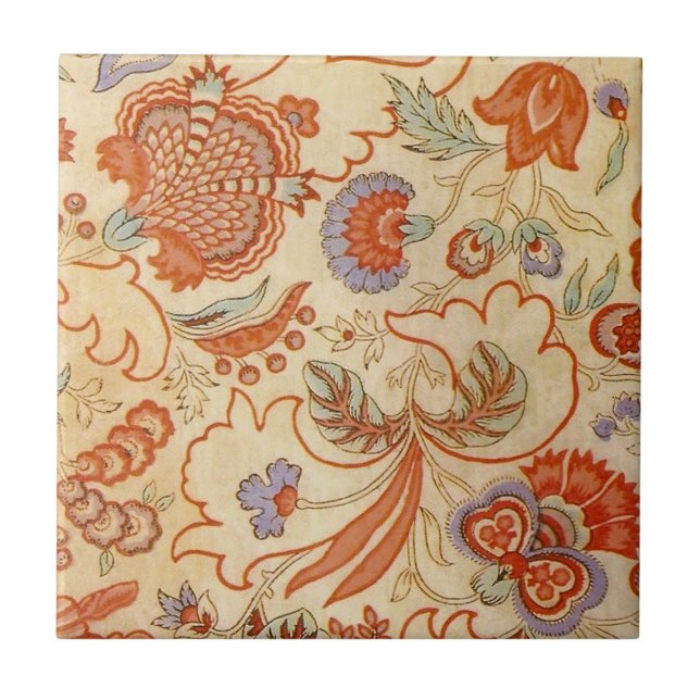 Padrão Floral Antiquado Chintz Paisley (Frente)
