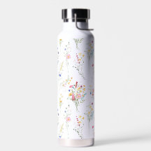 Padrão Floral Aquarela de Flores Silvestres