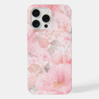 Padrão Floral Aquarela Rosa Bege