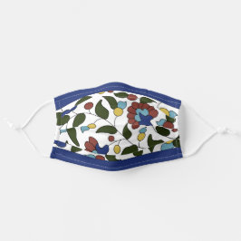 Padrão floral armênio azul marinho escuro