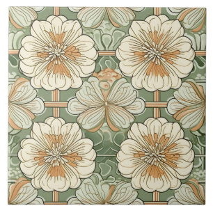 Padrão Floral Art Nouveau