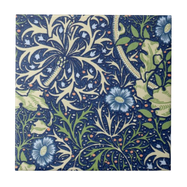Padrão Floral Azul (Frente)