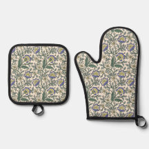 Padrão floral azul, amarelo e branco contínuo