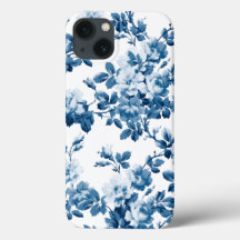 Padrão Floral Azul Incrível
