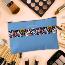 Padrão Floral Azul Moderno Elegante