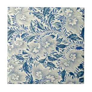 Padrão floral azul Vintage