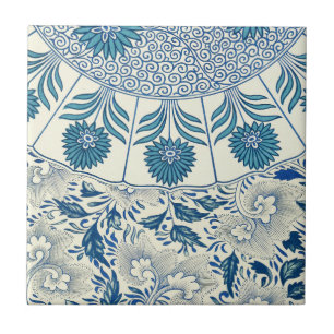 Padrão floral azul Vintage