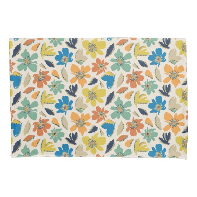 Padrão Floral Boho Desenhado à Mão Abstrato (Frente)