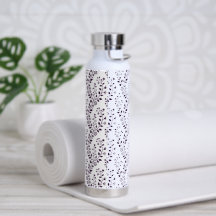 Padrão Floral Boho Moderno Ameixa Branco