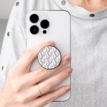 Padrão Floral Boho Moderno Ameixa Branco