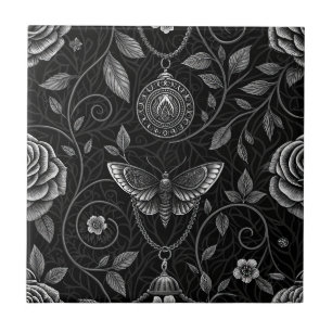 Padrão Floral Borboleta Gótica (3)
