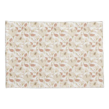 Padrão Floral Botânico Beige Lily White