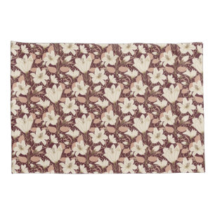 Padrão Floral Botânico Burgundy Vermelho Beige Lil