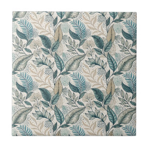 Padrão Floral Botânico de Folha Minimalista em Ver