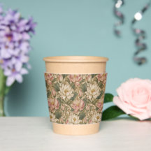 Padrão Floral Botânico Lótus de Água Vintage
