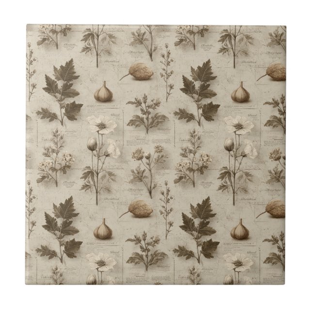 Padrão Floral Botânico Vintage (12) (Frente)