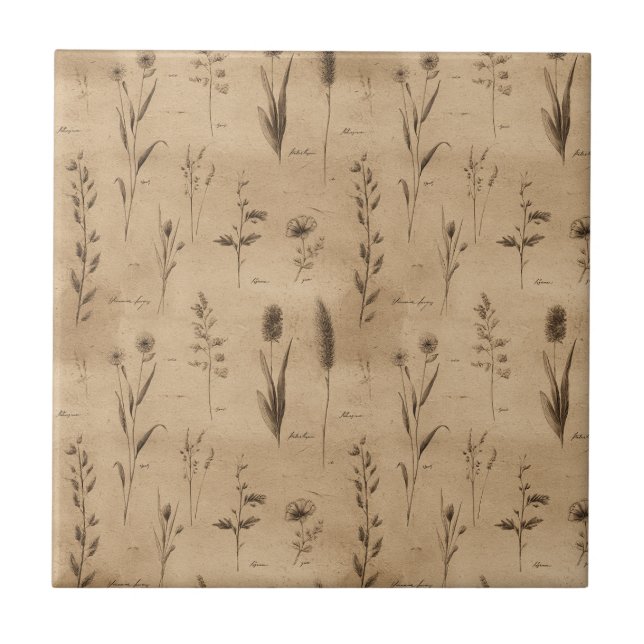Padrão Floral Botânico Vintage (9) (Frente)
