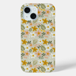 Padrão Floral Botânico Vintage Silencioso e Sem Co