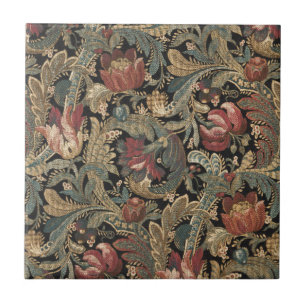 Padrão Floral Botânico Vintage Sombrio e Mal-humor