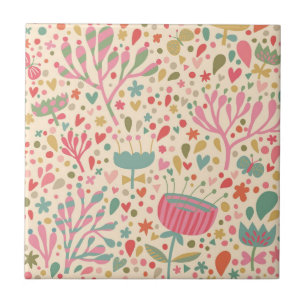 Padrão floral brilhante