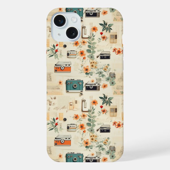 Padrão Floral & Câmera Vintage (6) (Verso)