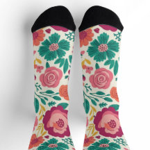 Padrão Floral Caprichoso e Folclórico