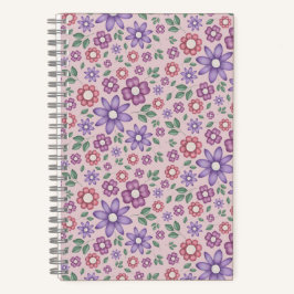padrão floral caprichoso rosa poeirento romântico