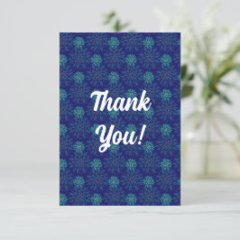 Padrão Floral Cartões de agradecimentos Flat